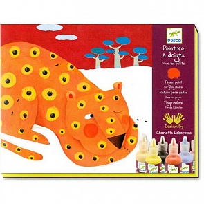 Пальчиковые краски Композиция, с 8 картинками (Djeco, 08901k)